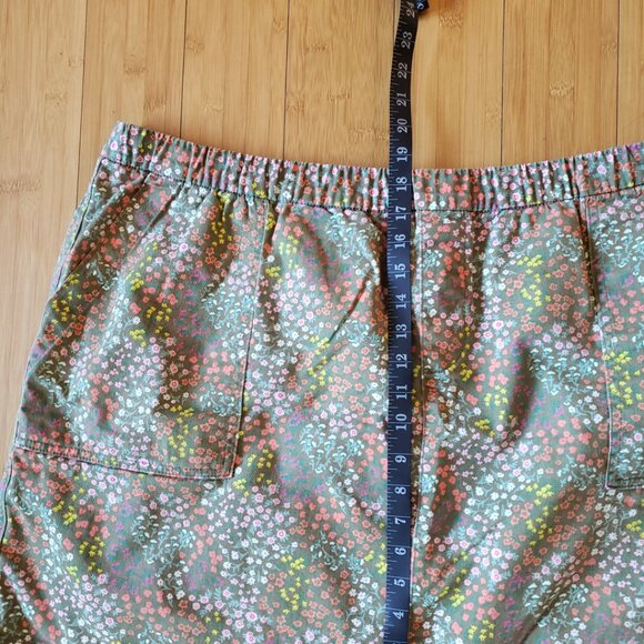 22W Lands' End Skort - Floral Print Chino Cotton Skirt-Skort Knee-Length - Picture 6 of 8